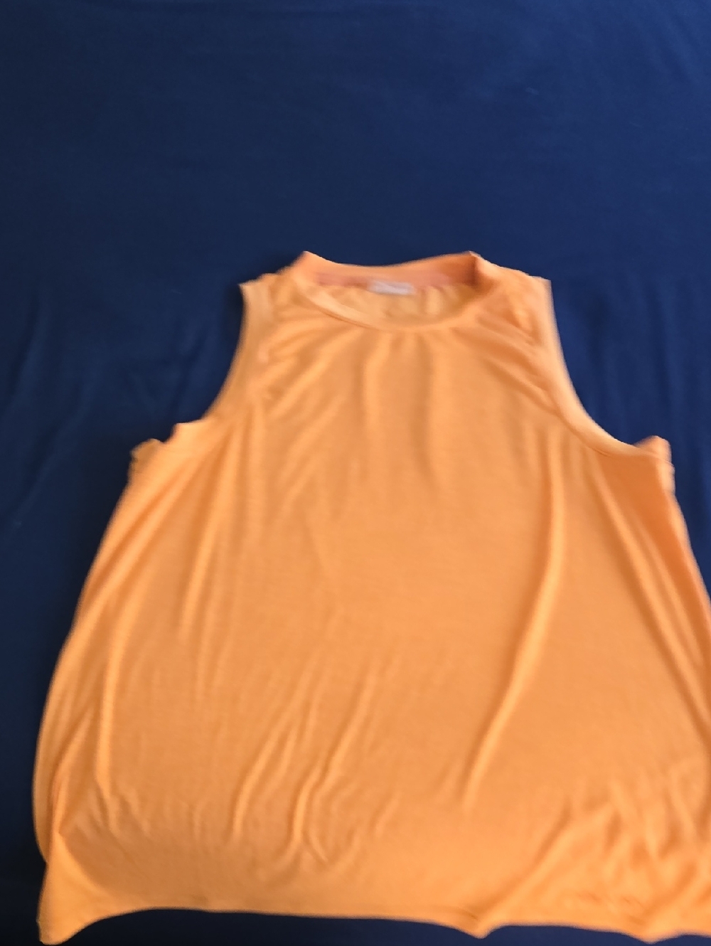 Womens Sleeveless Orange Tank Top